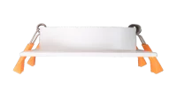 LED GU10 Inbouwspot Armatuur, Dubbel Vierkant, Kantelbaar, IP20, Wit