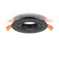 LED GU10 Inbouwspot Armatuur, Rond, Kantelbaar, IP20, Mat Zwart