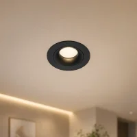 LED GU10 Inbouwspot Armatuur, Rond, Kantelbaar, IP20, Mat Zwart