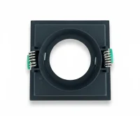 LED GU10 Inbouwspot Armatuur, Vierkant, IP20, Zwart