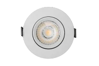 LED Inbouwspot, Rond, 6W, Dim to Warm, 1800K-3000K, IP54 front, Dimbaar, Wit