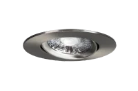 LED Inbouwspot, Rond, 6W, Dim to Warm, 1800K-3000K, IP54 front, Dimbaar, Satijn nikkel