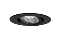 LED Inbouwspot, 2700K Warm Wit, Rond, Zwart, Dimbaar, IP44