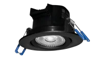 LED Inbouwspot, 6000K Koud Wit, Rond, Dimbaar, Zwart, IP44