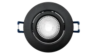 LED Inbouwspot, 6000K Koud Wit, Rond, Dimbaar, Zwart, IP44