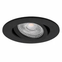 LED Inbouwspot, 6000K Koud Wit, Rond, Dimbaar, Zwart, IP44