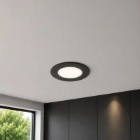 LED Inbouwspot Zwart, 2700K Warm Wit, IP65