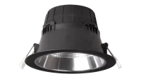 LED Inbouw Downlight, 9–12W, 2700K/3000K/4000K, Dimbaar, Rond, IP54, Zwart, Aluminium Reflector