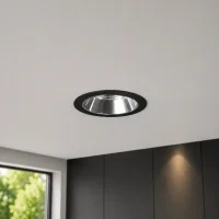LED Inbouw Downlight, 9–12W, 2700K/3000K/4000K, Dimbaar, Rond, IP54, Zwart, Aluminium Reflector