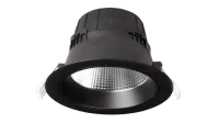 LED Inbouw Downlight, 9–12W, 2700K/3000K/4000K, Dimbaar, Rond, IP54, Zwart, Aluminium Reflector