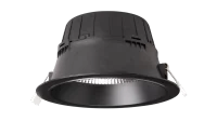 LED Downlight, 15–21W, 2700K/3000K/4000K, Dimbaar, Ø150mm, Zwart