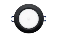LED Inbouwspot met Bewegingssensor, 8W, 3000K/4000K/6500K, Rond, IP54, Zwart