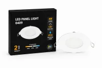 LED Slim Paneel, 4W, 3CCT, Rond, IP20, Wit