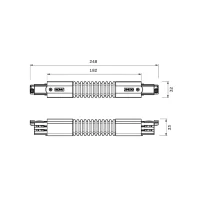 3-Fase Rails Flexibel Hoekstuk, Zwart