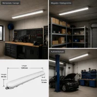 LED Waterdicht Armatuur Pro+, 150 cm, 55W, 3000K/4000K/6500K, IP65