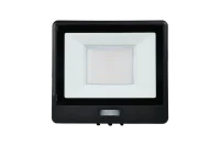 LED Breedstraler met Bewegingssensor, 30W, 3000K, IP65, Zwart