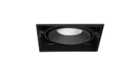 LED Inbouw Trimless Downlight, 1x10W, 2700K, Zwart, Fase Dimbaar