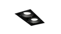 LED Inbouw Trimless Downlight, 2x10W, 2700K, Zwart, Fase Dimbaar