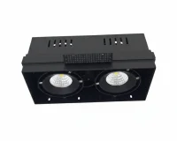 LED Inbouw Trimless Downlight, 2x15W, 2700K, Zwart
