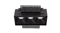 LED Inbouw Trimless Linear Downlight, 3x3W, 2700K, Zwart