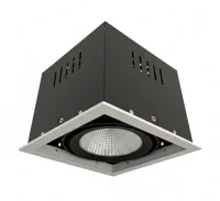 LED Inbouw Downlight, 1x30W, 3000K, Zwart