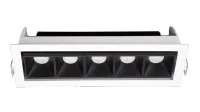 LED Inbouw Linear Downlight, 5x3W, 2700K, Wit