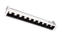 LED Inbouw Linear Downlight, 10x3W, 2700K, Wit