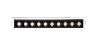 LED Inbouw Linear Downlight, 10x3W, 2700K, Wit