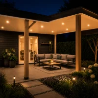 LED Verandaspot, 1W, 3000K, Aluminium