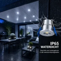 LED Verandaspot Set, 10x3W, 6500K, IP65, Dimbaar, Inclusief Trafo