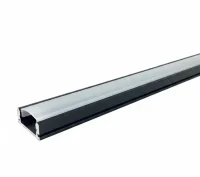 Aluminium U Profiel, 17x7mm, 2m, Zwart