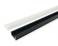 Aluminium U Profiel, 17x7mm, 2m, Zwart