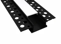 Aluminium Trimless Profiel, 2m, Zwart