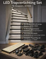 LED Trapverlichting met sensor, 16 Stappen, 4000K