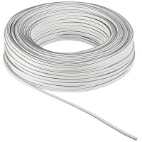 Luidsprekerkabel, 100m, 0.50mm², Wit/Zwart