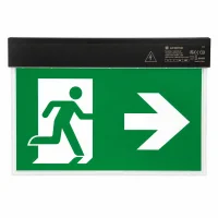 LED Nooduitgangsbord, Zwart, IP20