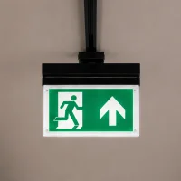 LED Nooduitgangsbord, 3H, IP20, Zwart