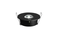 LED Noodverlichting Inbouw Spot, 1.2W, 6500K, IP20, Zwart