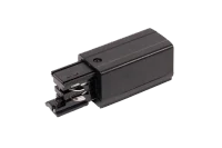 3-fase spanningsrail voedingsconnector, Links, Zwart