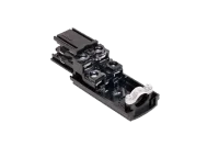 3-fase spanningsrail voedingsconnector, Links, Zwart