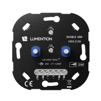 LED Dubbele Dimmer, 2x 1–120W, Fase Afsnijding