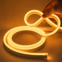 LED Neon Light, 220V, Amber, 20m, IP65
