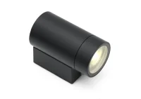 Moderne wandlamp, GU10 fitting, Aluminium, IP65, Zwart
