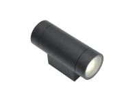 Moderne wandlamp, GU10 fitting, Aluminium, IP65, Zwart