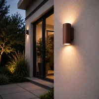 Moderne wandlamp, GU10 fitting, Aluminium, IP65, Corten