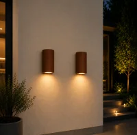 Moderne wandlamp, GU10 fitting, Aluminium, IP65, Corten