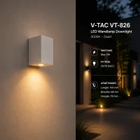 Moderne wandlamp, GU10 fitting, Aluminium, IP65, Wit