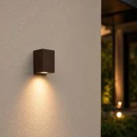 Moderne wandlamp, GU10 fitting, Aluminium, IP65, Corten