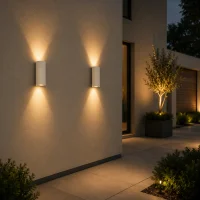 Moderne wandlamp wit, GU10 fitting, Aluminium, IP65