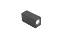 Moderne wandlamp, GU10 fitting, Aluminium, IP65, Zwart
